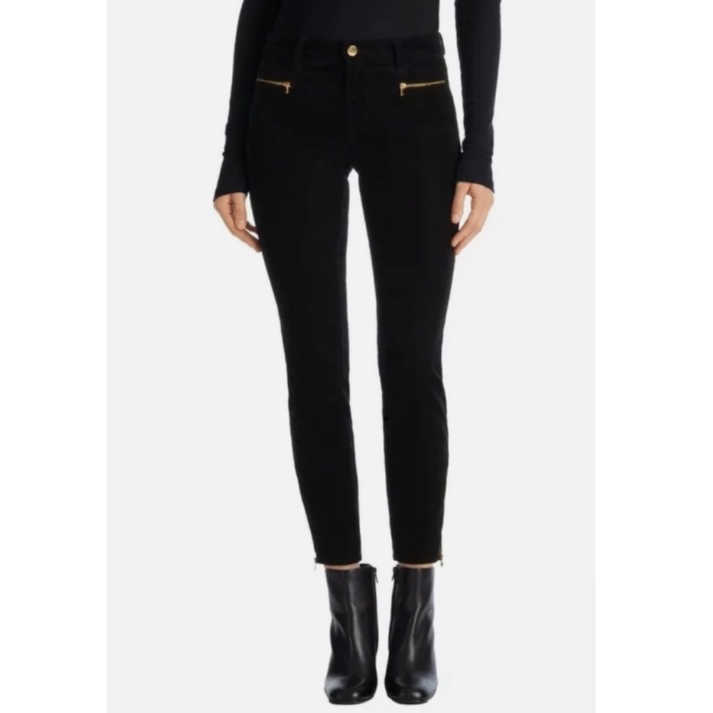 J Brand | LIKE NEW Iselin Black Skinny Velveteen Cord Zip Pants size 27